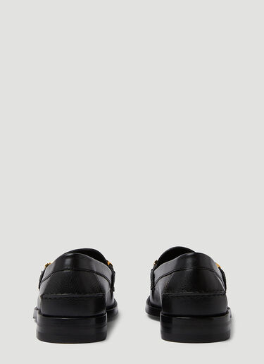 Gucci Logo Plaque Loafers Black guc0250095