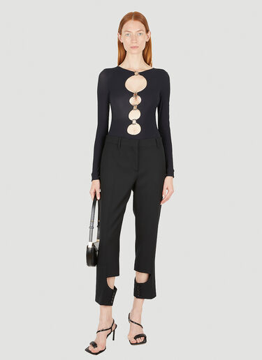 Burberry Cut Out Chain Link Bodysuit Black bur0248007