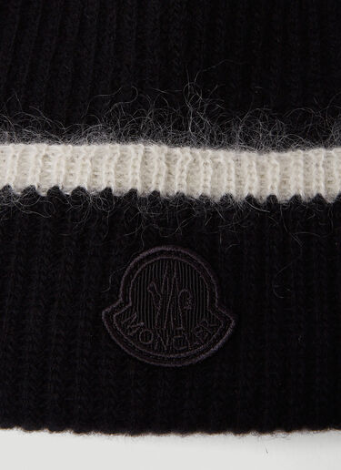 Moncler 徽标贴饰无檐便帽 黑 mon0250023