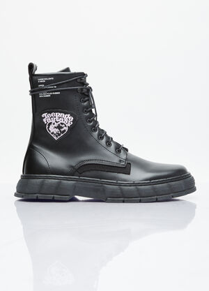 Virón x Carne Bollente 1992 Appleskin Boots Black vir0354001