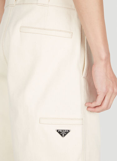 Prada Bull 牛仔短裤 乳白色 pra0151015