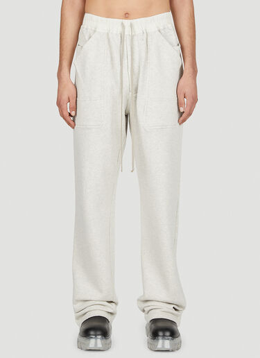 Rick Owens DRKSHDW Drawstring Track Pants White drk0152007