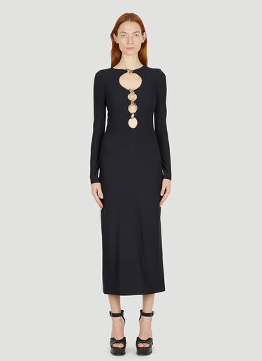 Chain Link Cut Out Dress Burberry Chain Link Cut Out Dress Black bur0251009