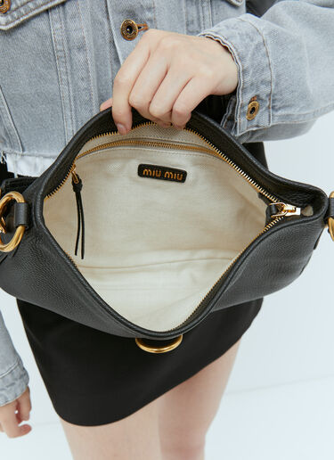 Miu Miu Leather Shoulder Bag Black miu0252077