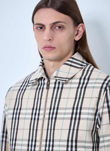 Burberry Check Cotton Harrington Jacket Brown bur0159012