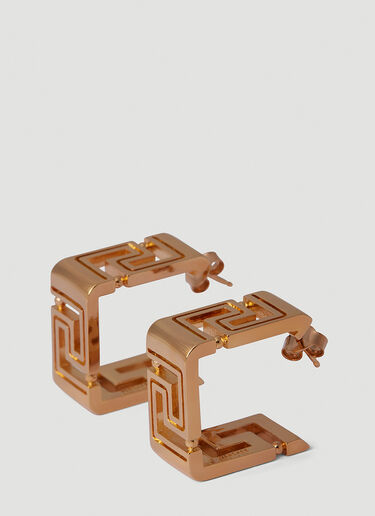 Greca Square Hoop Earrings Versace Greca Square Hoop Earrings Gold vrs0251040