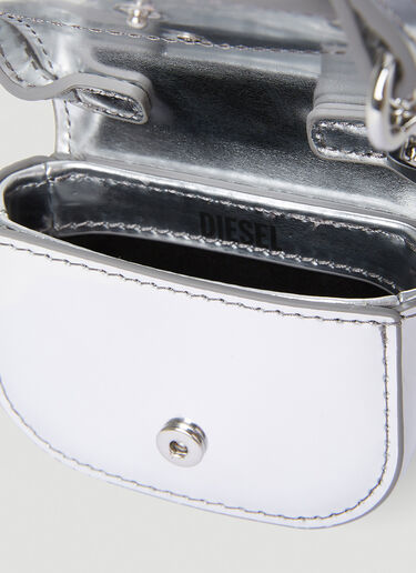 Diesel 1DR Keyring Mini Bag Silver dsl0153023