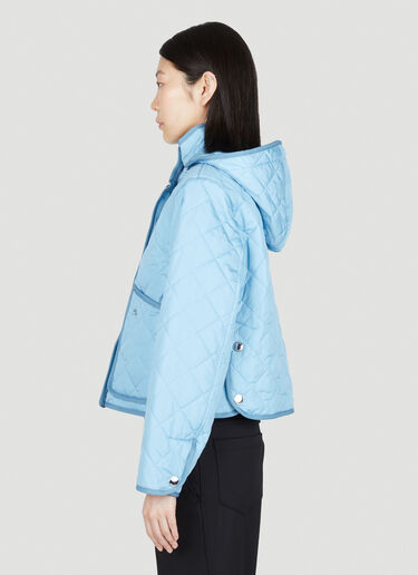 Burberry 菱格绗缝短款夹克 蓝色 bur0253014