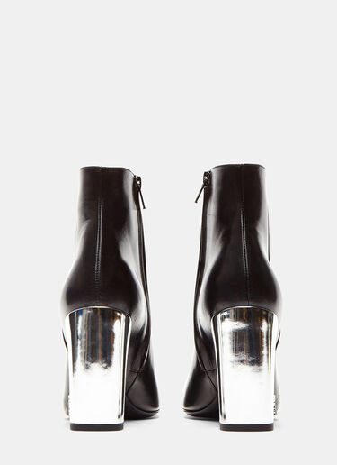 Saint Laurent Babies 90 Mirrored Heel Ankle Boots BLACK sla0227020