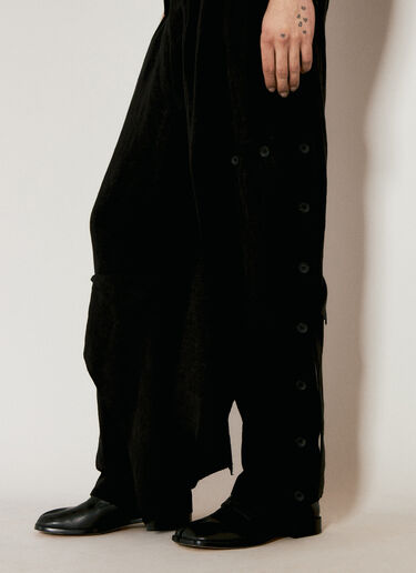 Yohji Yamamoto Z-デコ ワイドパンツ ブラック yoy0156004