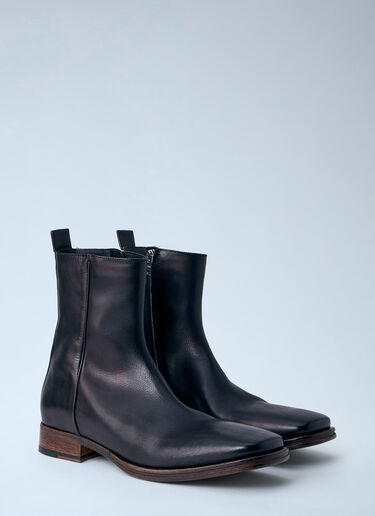 Acne Studios Leather Ankle Boots Black acn0164015