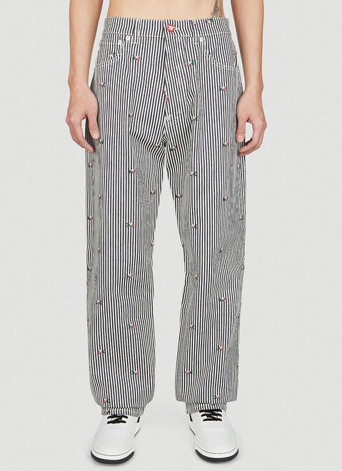 DRx x STEFAN MEIER x LN-CC Striped Jeans Green drs0350009