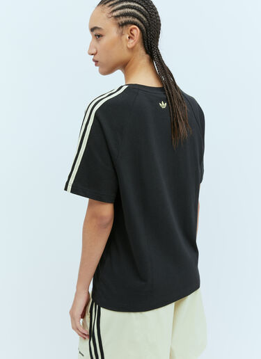 adidas by Wales Bonner 로고 아플리케 티셔츠 블랙 awb0354007