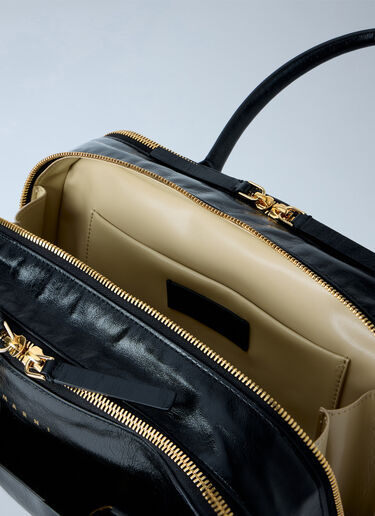 Marni Bauletto Small Leather Handbag Black mni0265023