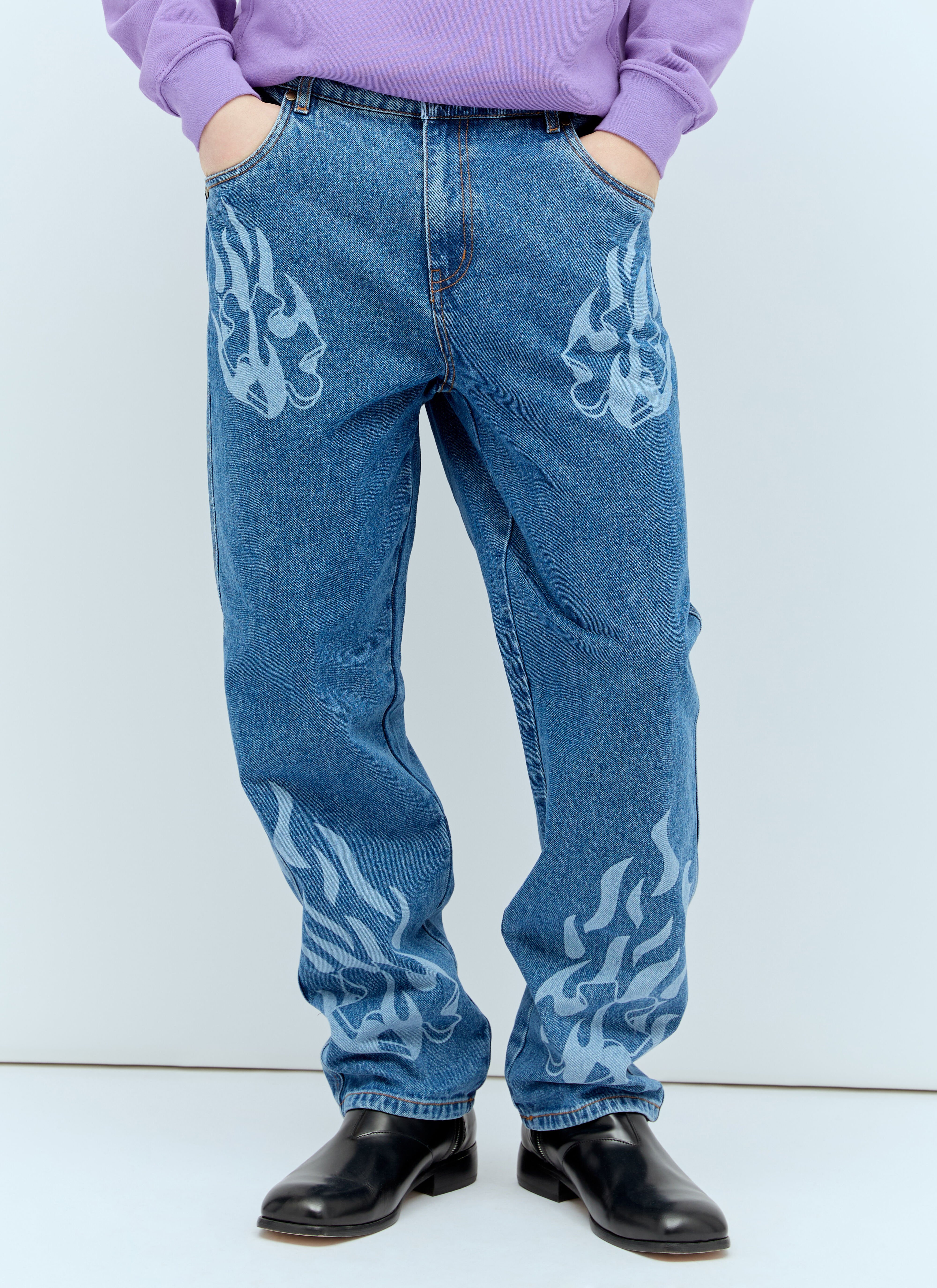 Dime Flamepuzz Relaxed Jeans Purple dmt0154008