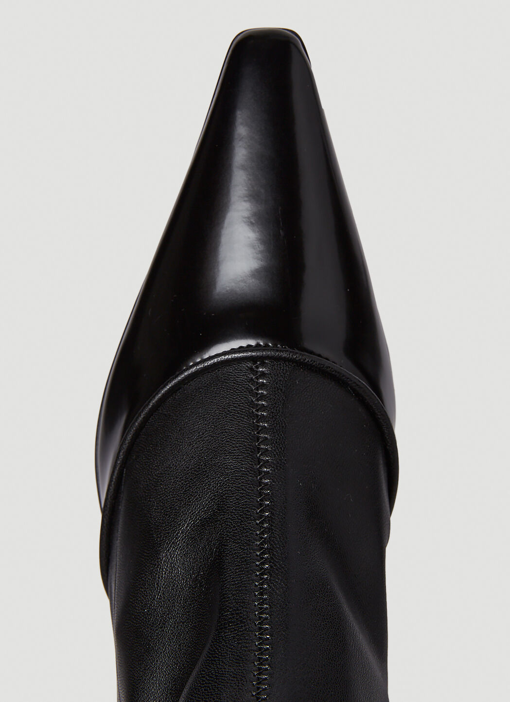 Acne Studios Patent Toe Ankle Boots in Black LN CC