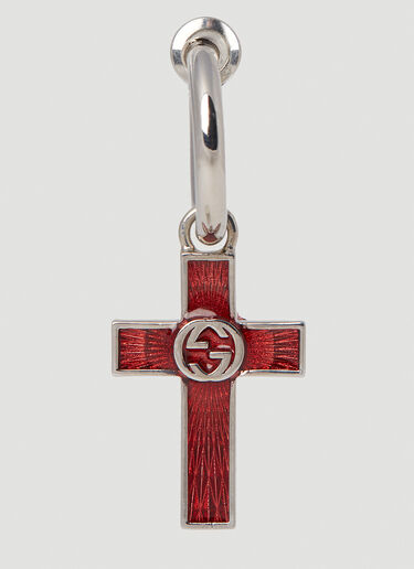 Gucci Interlocking G Cross Earring Red guc0252002