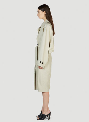 Bottega Veneta Gathered Trench Coat Beige bov0251093