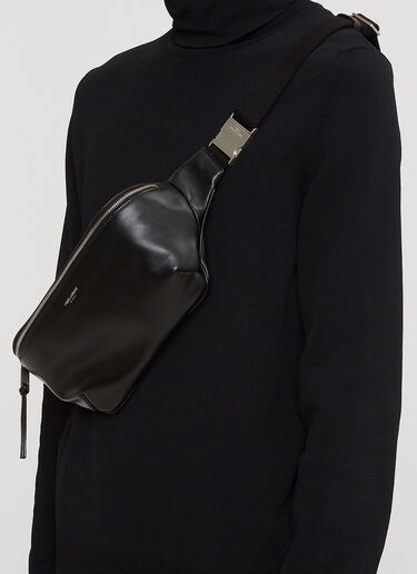 Saint Laurent Leather Crossbody Bag Black sla0134040
