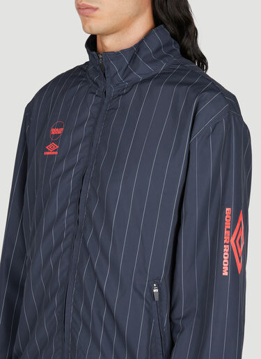 Boiler Room x Umbro ピンストライプ ジップアップ ジャケット ブラック bou0153001