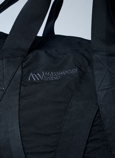 Logo Motif Duffel Bag Massimo Osti Studio Logo Motif Duffel Bag Black mao0164003