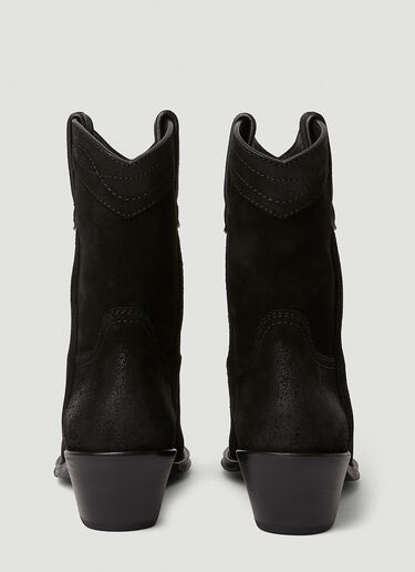 Saint Laurent Lukas Suede High Western Boots Black sla0245166