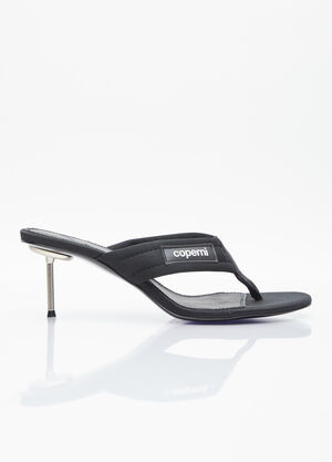 Jil Sander+ Branded Thong Heel Sandals Black jsp0255016