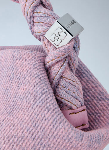 GANNI Bou Mini Denim Handbag Pink gan0263046