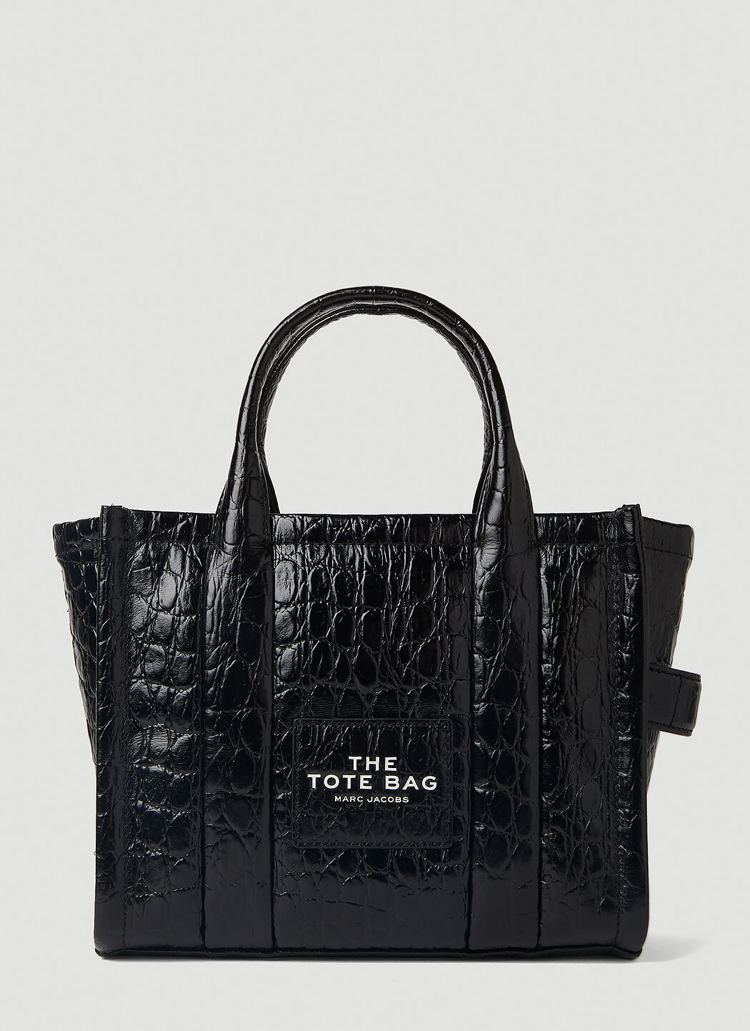 Marc Jacobs Croc Embossed Mini Tote Bag in Black LN CC