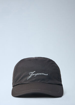 Jacquemus La Casquette Baluchon Nylon Cap Brown jac0364002