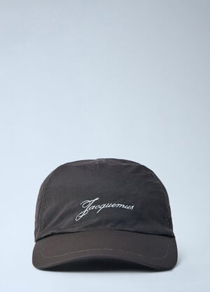 Jacquemus La Casquette Baluchon Nylon Cap Brown jac0364002