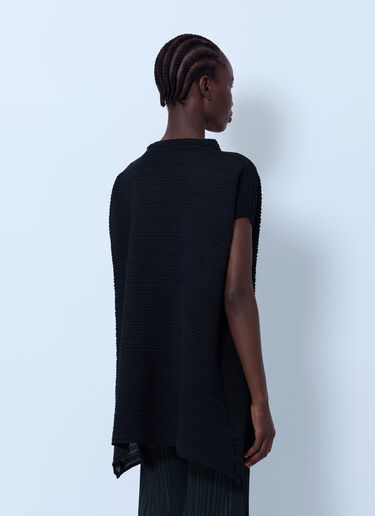 LN-CC® - Pleats Please Issey Miyake: Paper Bounce Knit Shirt - Black Pleats Please Issey Miyake Paper Bounce Knit Shirt Black plp0266007
