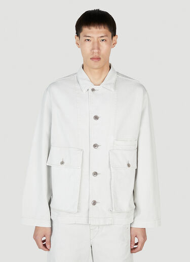 Lemaire Boxy Denim Jacket White lem0352002