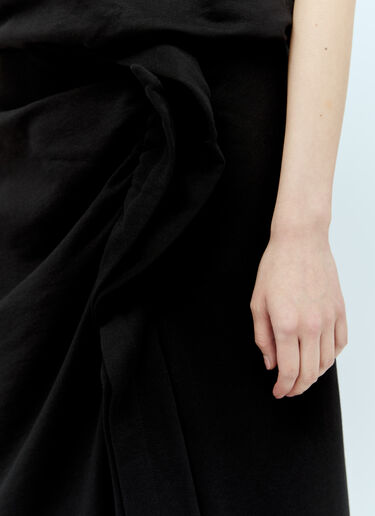 Dries Van Noten 棉质中长半身裙 黑色 dvn0256001