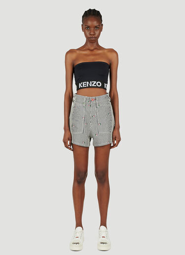 Kenzo Logo Strapless Top Black knz0252010