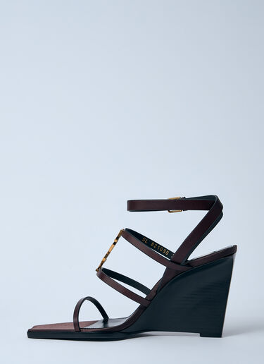 Saint Laurent Cassandre Wedges Brown sla0259024