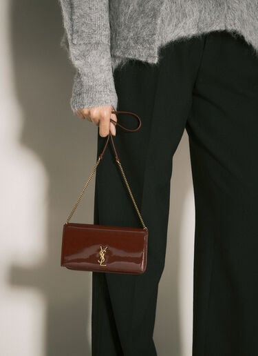 Cassandre Phone Holder Saint Laurent Cassandre Phone Holder Burgundy sla0258018