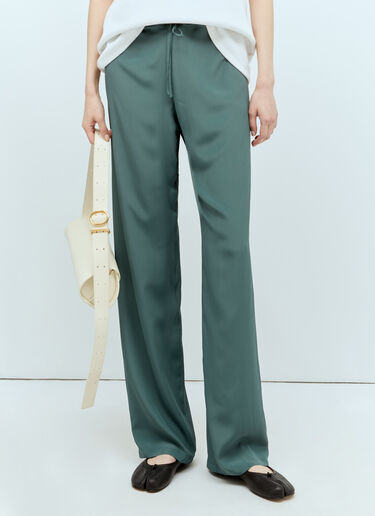 Dries Van Noten Fluid Drawstring Pants Green dvn0256007