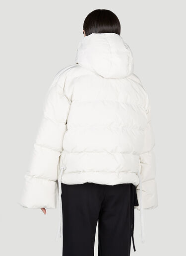 Lace Up Puffer Jacket Ottolinger Lace Up Puffer Jacket White ott0253009