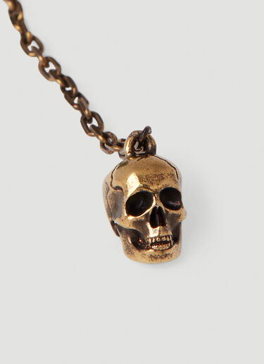 Alexander McQueen 스컬 체인 이어링 골드 amq0251067