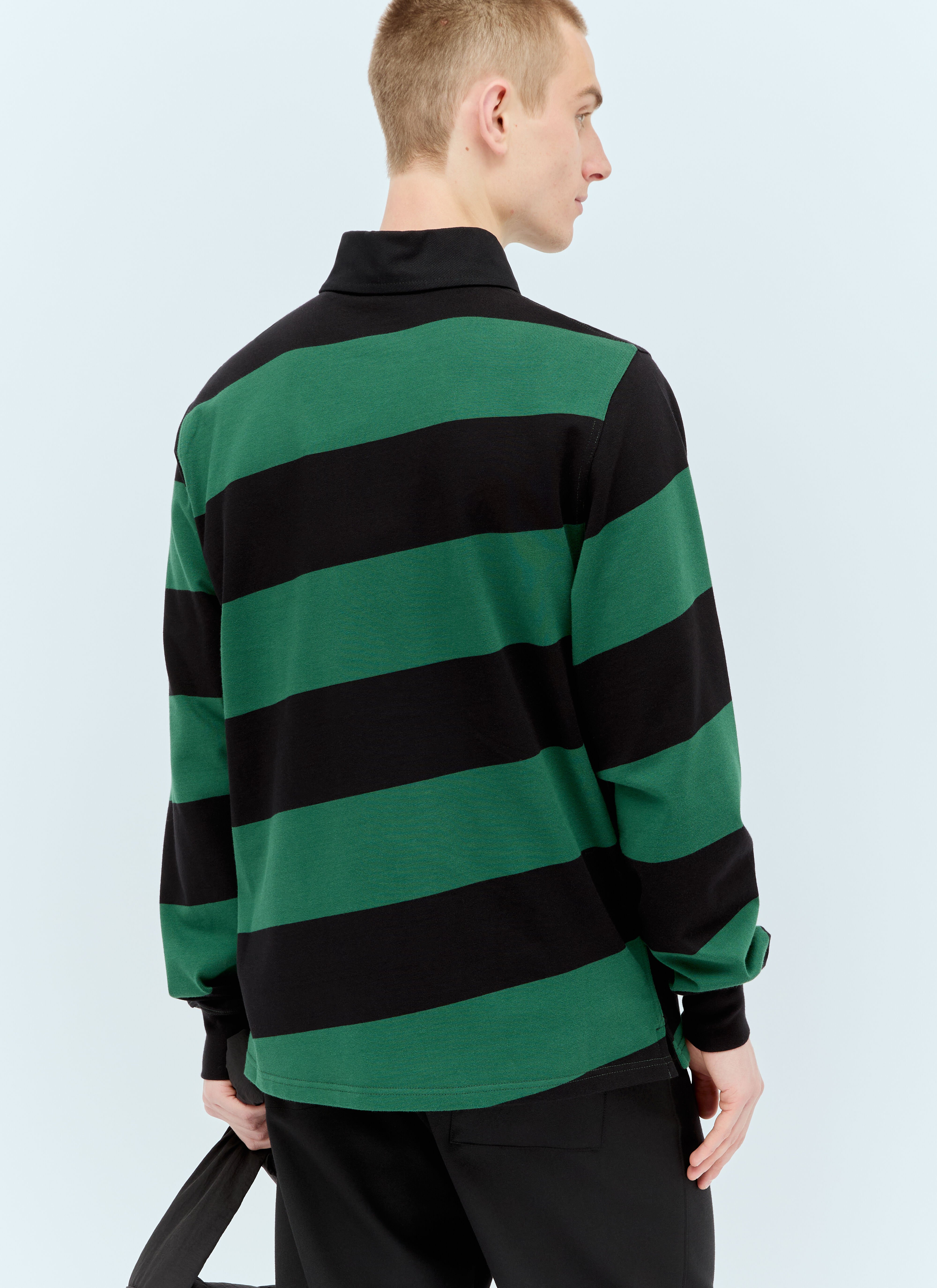 Burberry Men s Striped Polo Shirt in Green LN CC