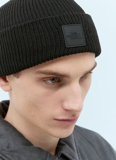 The North Face Logo Patch Beanie Hat Black tnf0154013