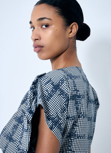 Vivienne Westwood Gingham Heart Top Blue vvw0259032