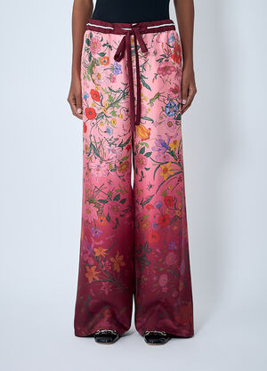 Gucci Printed Silk Pants Pink guc0261116