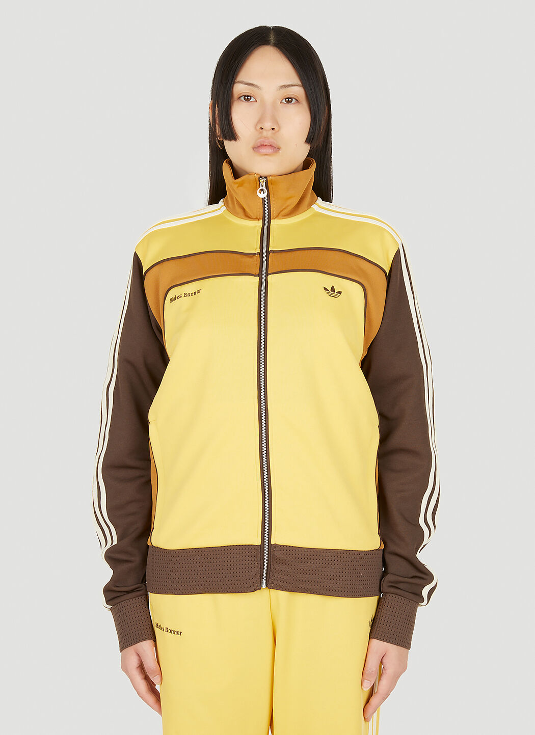adidas by Wales Bonner Colour Block Track Sweatshirt in Yellow