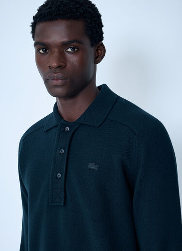 Lacoste Logo Motif Polo Sweater Black lac0162001