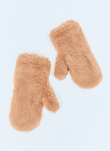 Max Mara 羊驼毛羊毛混纺连指手套 米色 max0258025