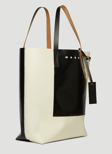 Marni Tribeca North South Shopping Tote Bag White mni0149040
