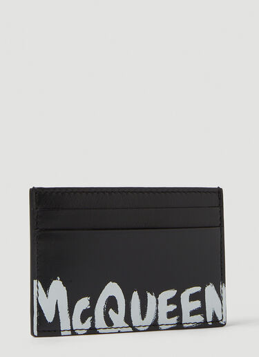 Alexander McQueen Graffiti Card Holder Black amq0147052