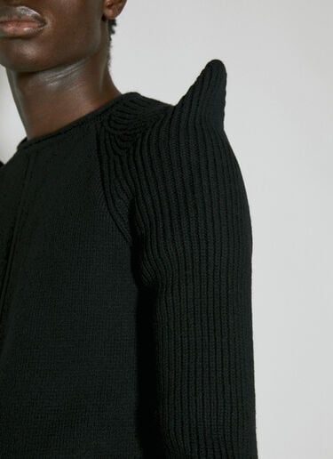 Rick Owens Panel Construction Knit Sweater Black ric0154002